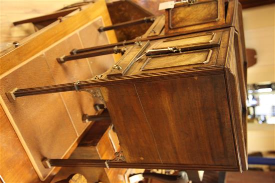 A pair of George III style mahogany bedside cupboards, W.1ft 2.75in.